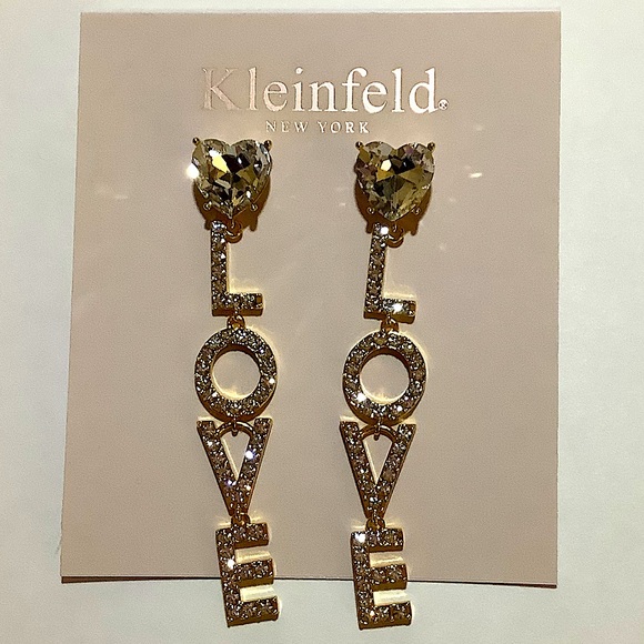 Kleinfeld Jewelry - Kleinfeld New York Pave’ Crystal LOVE Earrings New